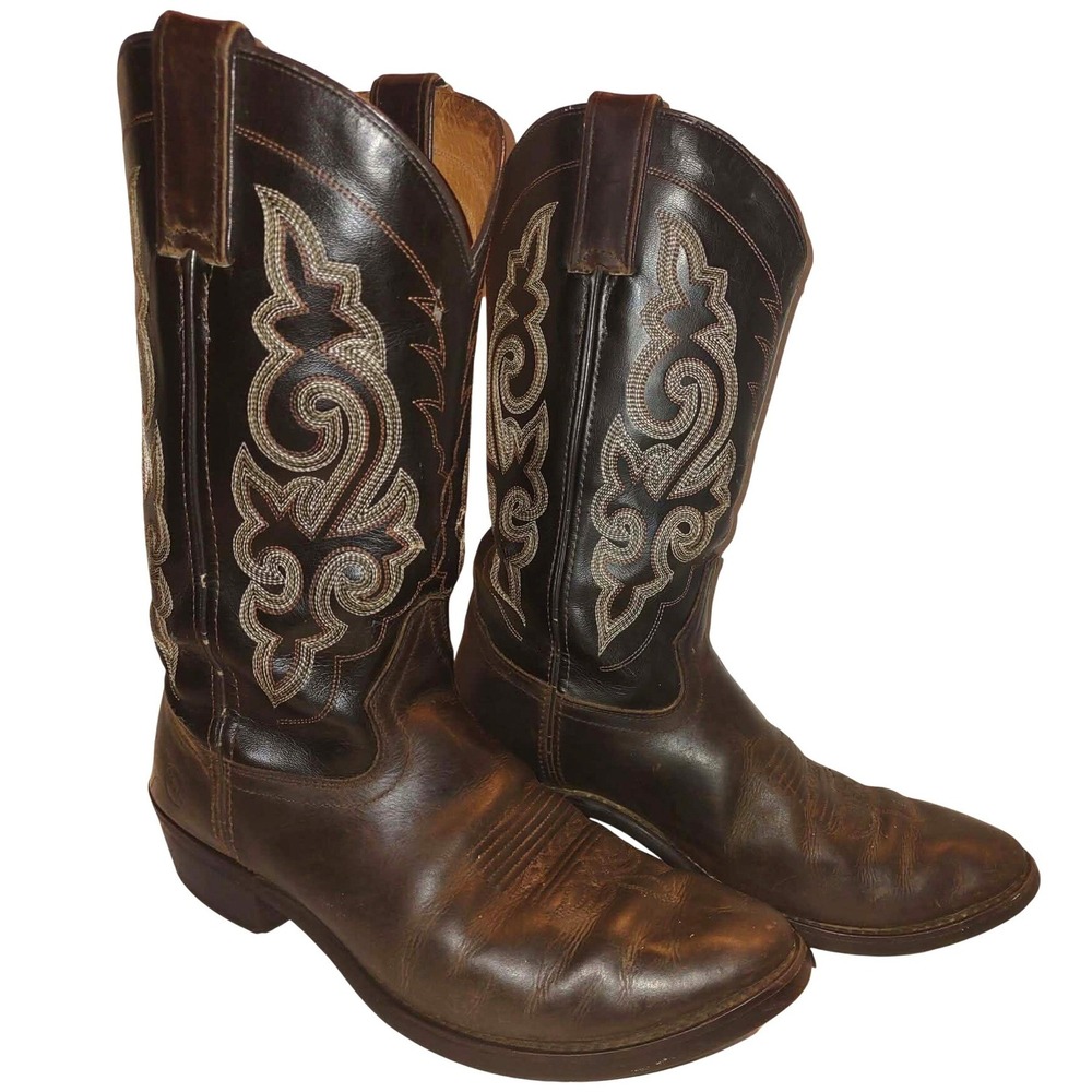 Double H Western Cowboy Work Boots Mens 9 EE Brown Leather 3255 Oil Resistant